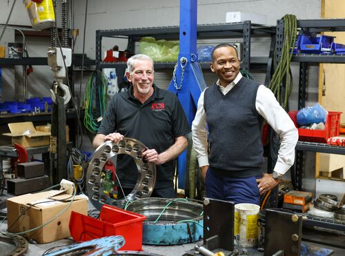 Dan and Alvin in the shop