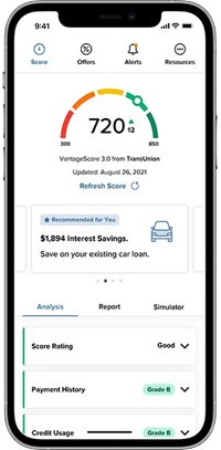 SavvyMoney credit score