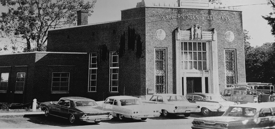 Vintage picture of an old bank branch